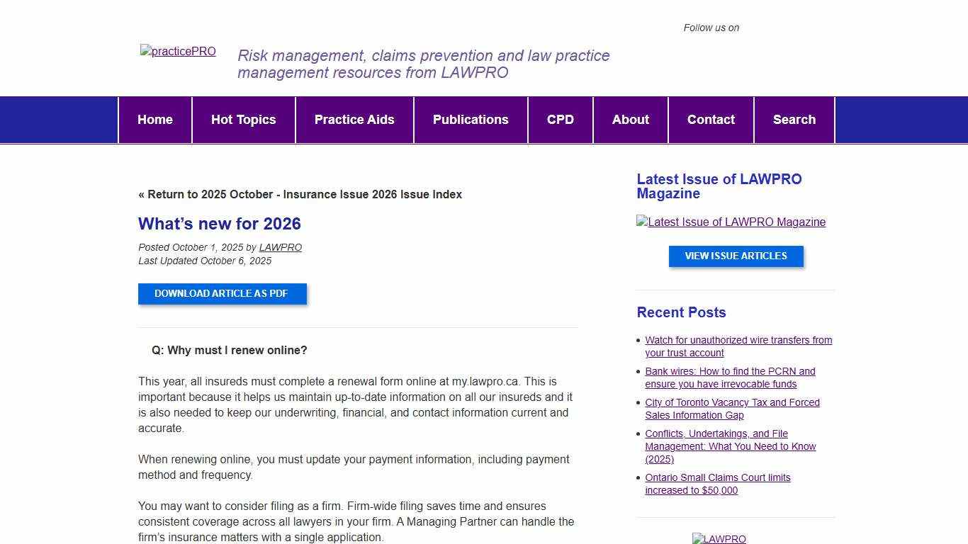 What’s new for 2026 – practicePRO